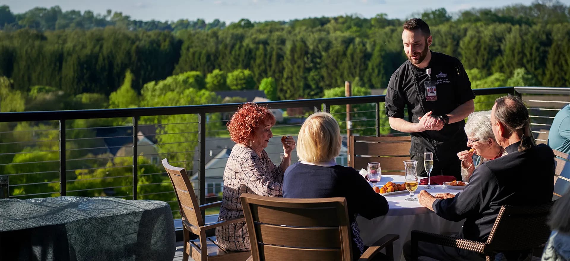 Man taking food orders